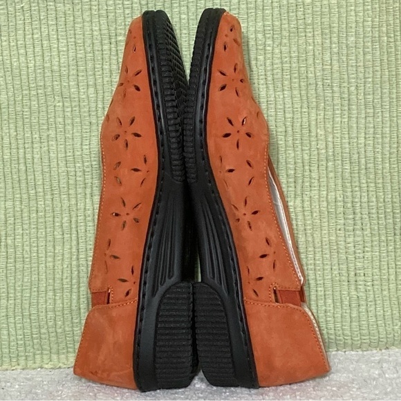 Jenny By Ara Womens Air Cushion Suede Burnt Orange Low Comfort Shoes Sz 7 - Picture 6 of 11